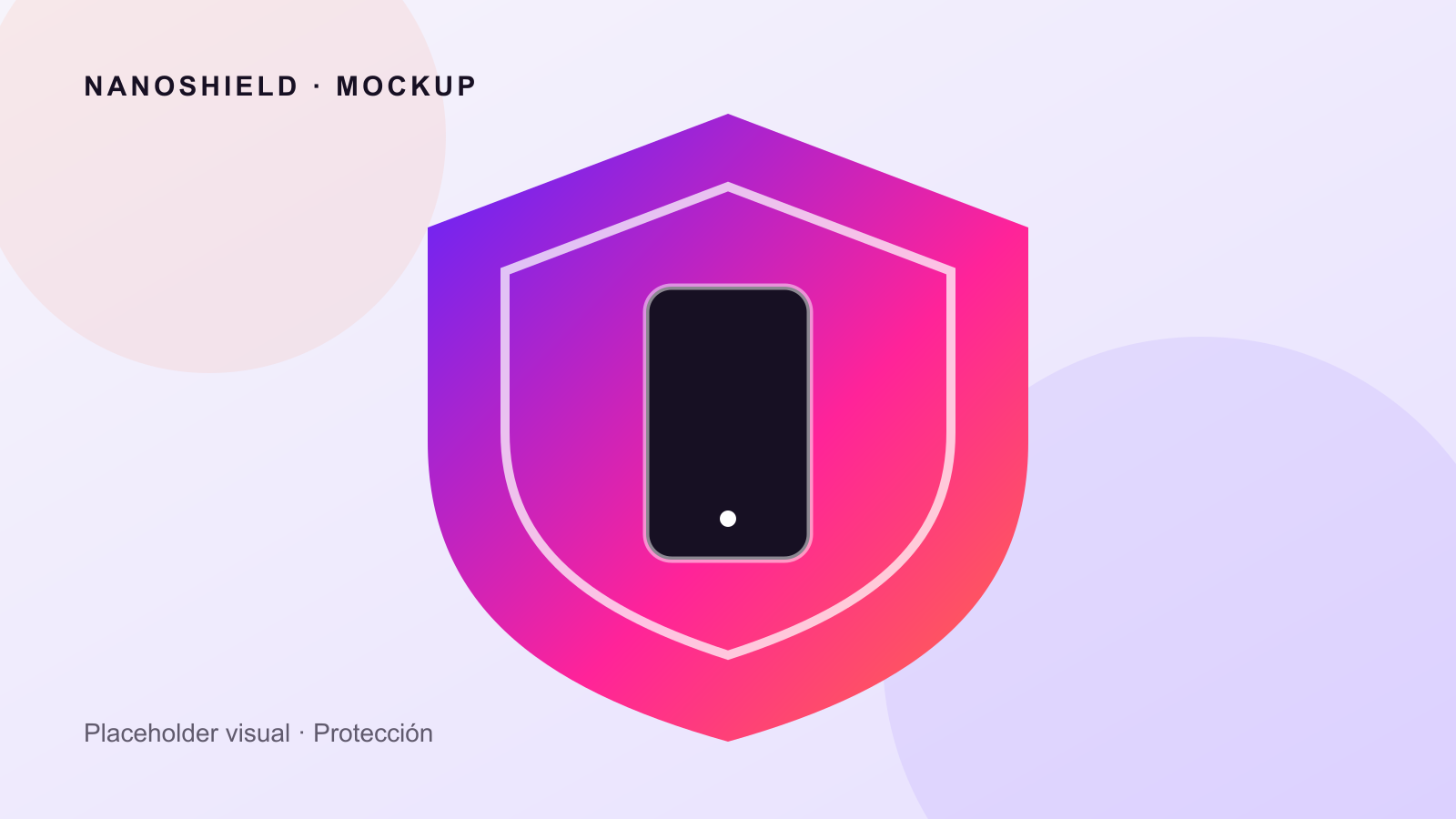 Mockup visual de protección NanoShield